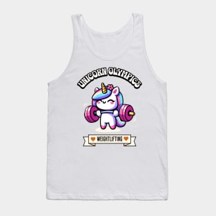 Weightlifting Unicorn Olympics 🏋️🦄 - Lifting Cuteness! Tank Top